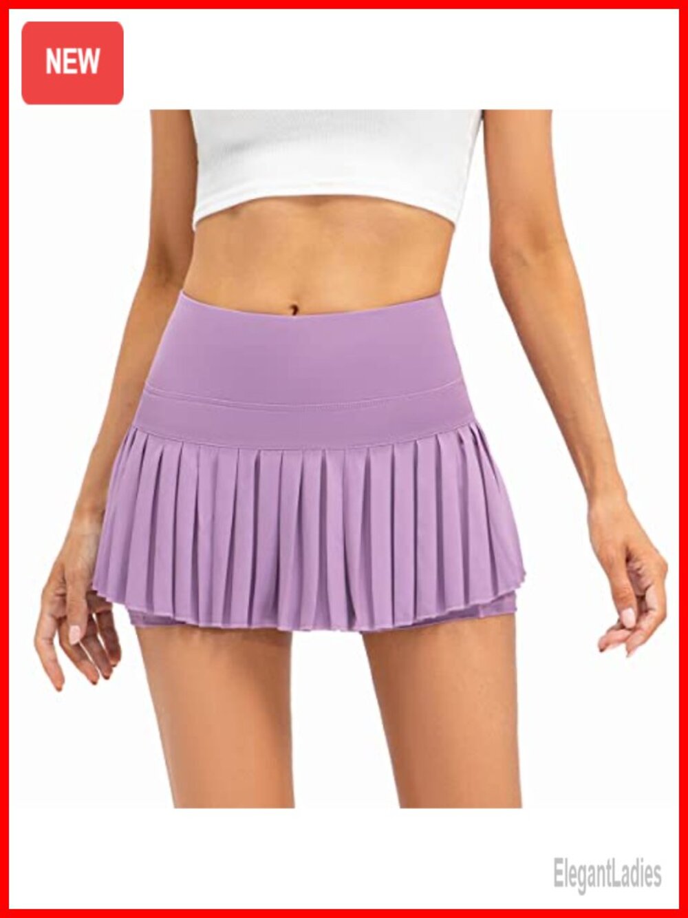 Pleated Tennis Skort High Waisted Athletic Mini Skirt with Shorts